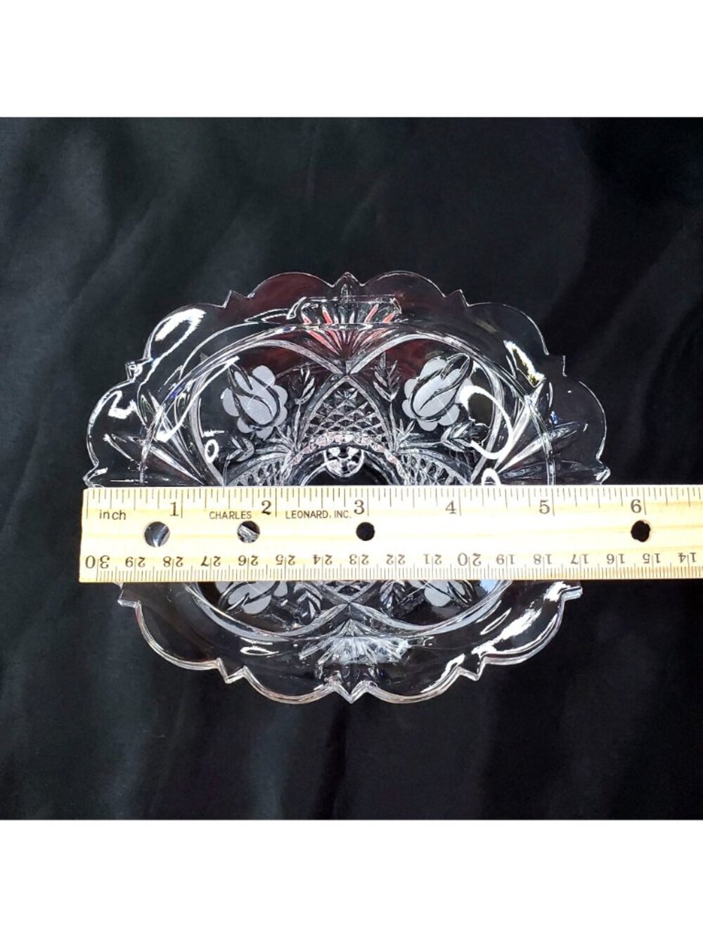 VTG Footed Candy Dish 24% Lead Crystal The European Collection Germany 4" tall - Picture 11 of 12
